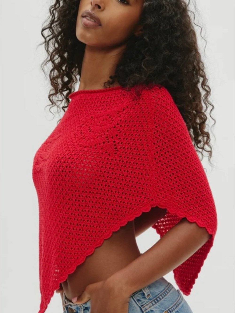 Frankie’s bikinis Sophie red rose poncho